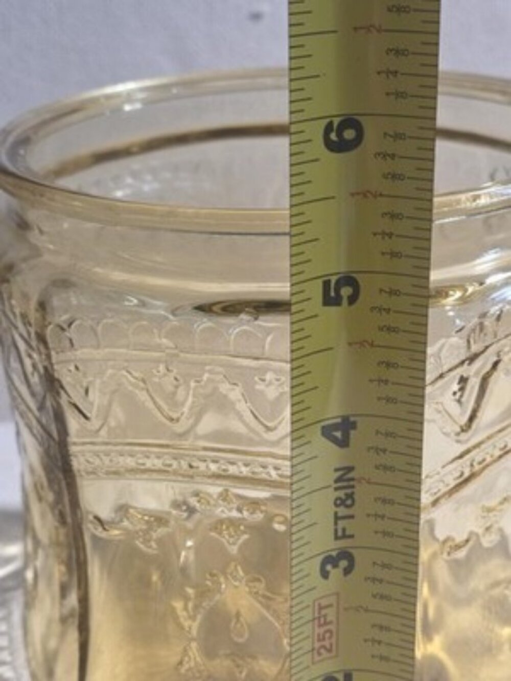 Vintage 1930s Federal Glass Madrid Amber Cookie Jar Base Only Read Description - Picture 4 of 9